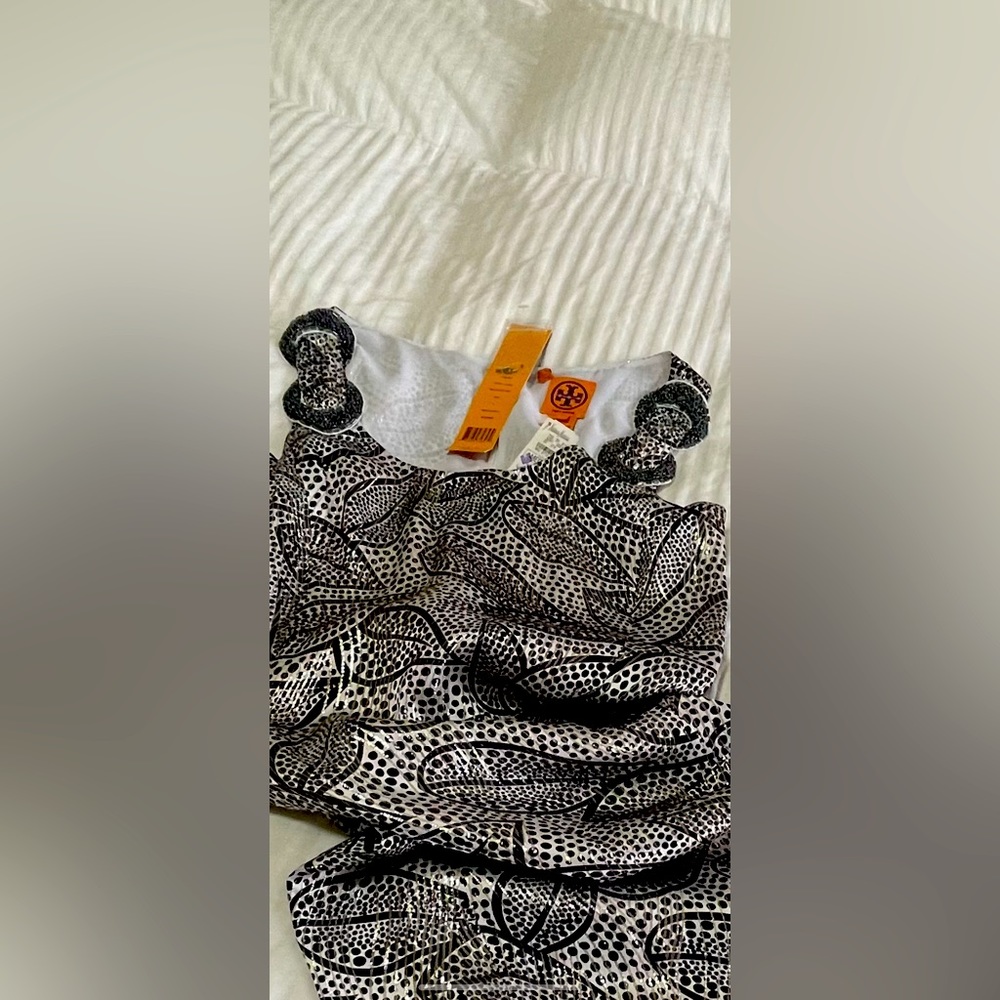 Tory Burch dress black leave /007